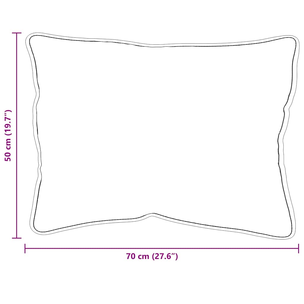 vidaXL Poduszka z poduszką Biały 70 x 50 x 20 cm Bawełna i poliester