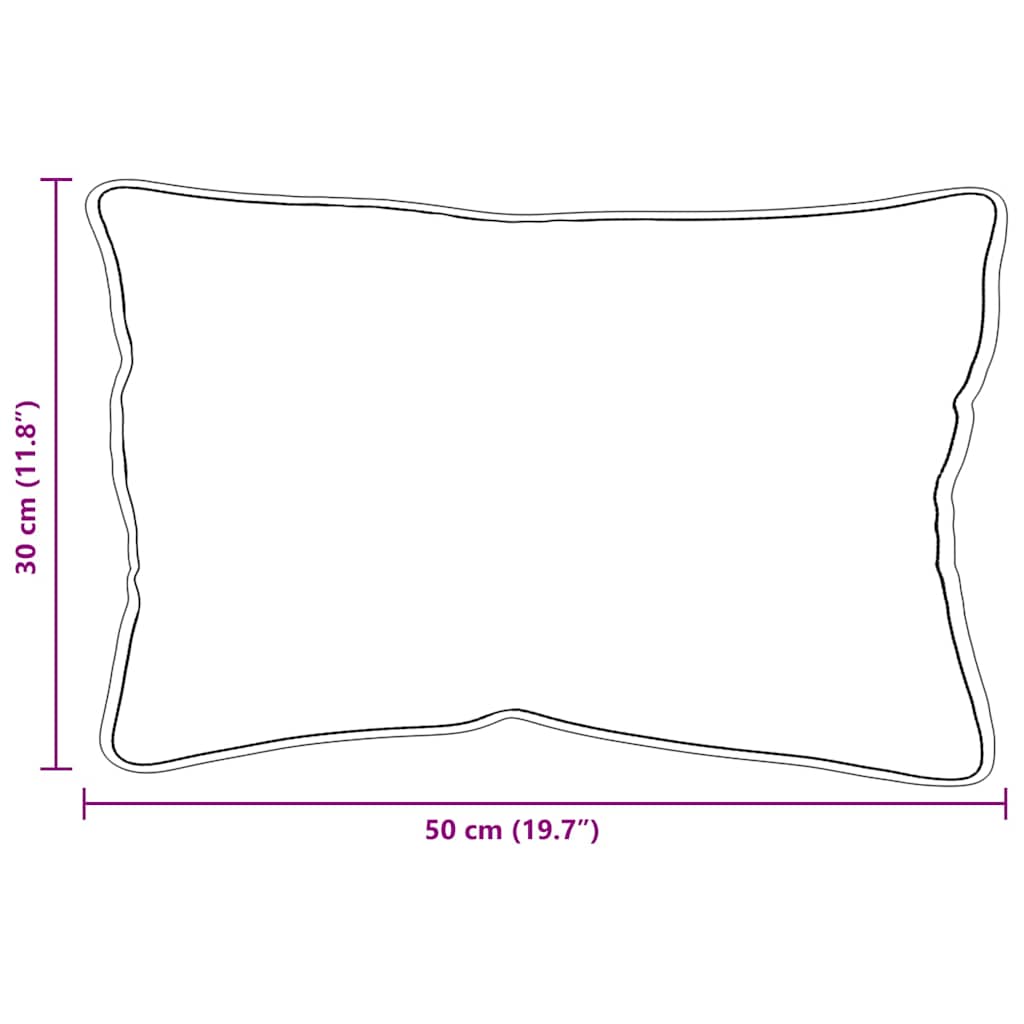 vidaXL Poduszka 2 pcs Biały 62 x 31 x 0 cm Bawełna i poliester