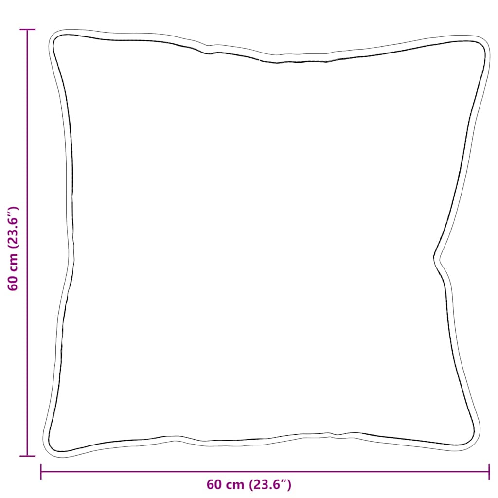 vidaXL Poduszka 2 pcs Biały 60 x 60 x 20 cm Bawełna i poliester