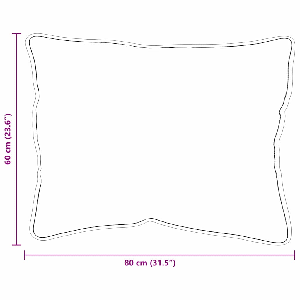 vidaXL Poduszka 2 pcs Biały 80 x 60 x 20 cm Bawełna i poliester
