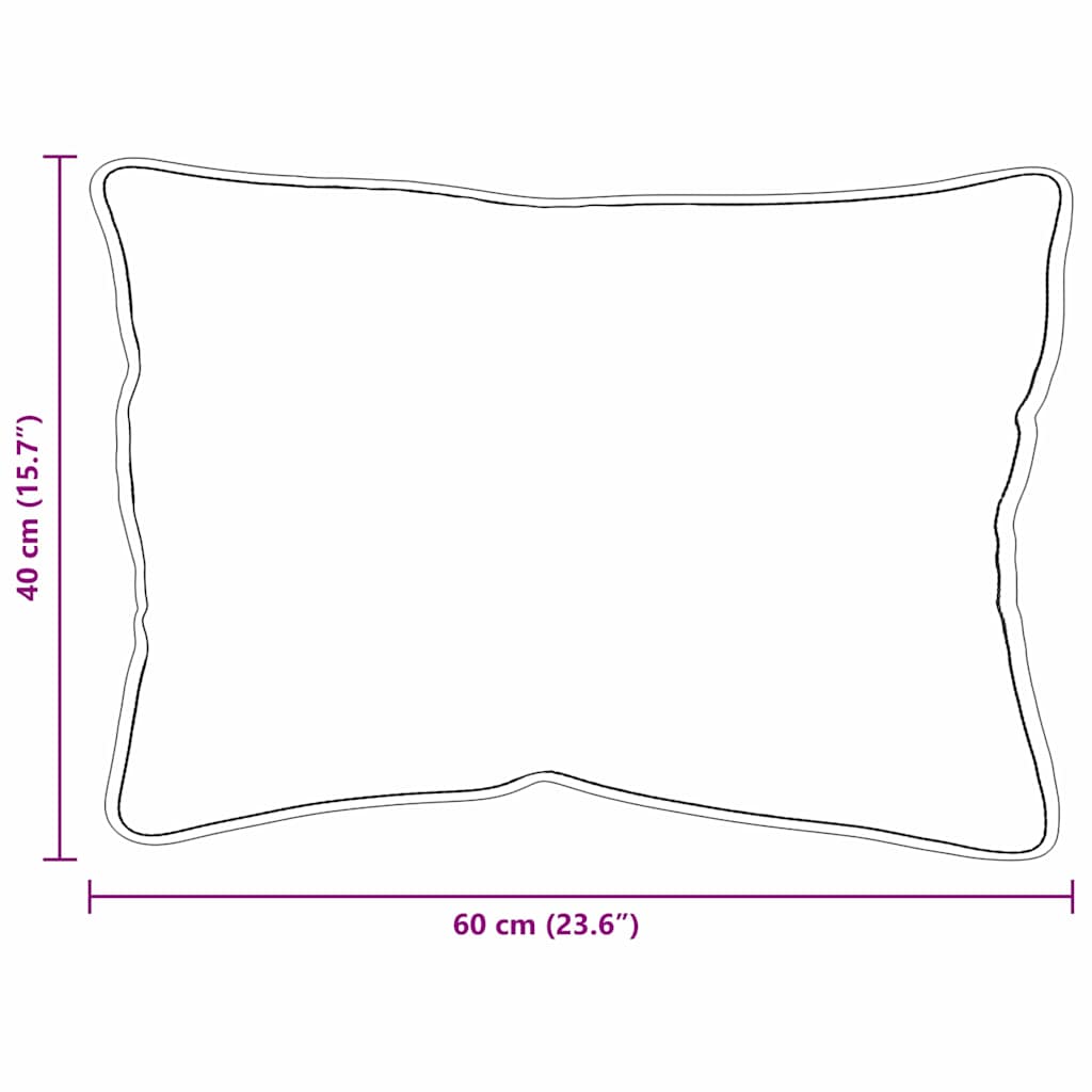 vidaXL Poduszka z poduszką Biały 60 x 40 x 20 cm Poliester