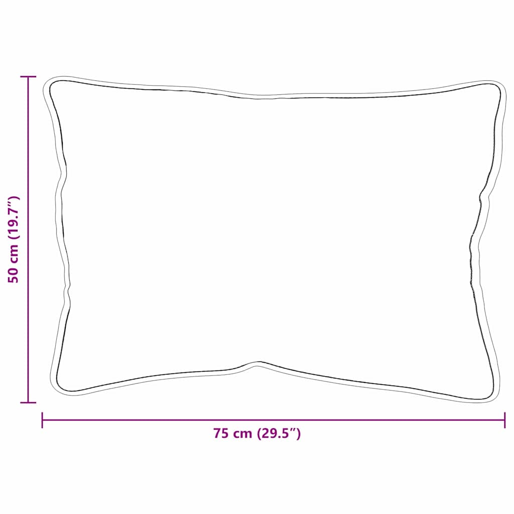 vidaXL Poduszka z poduszką 2 pcs Biały 61 x 41 x 20 cm Poliester