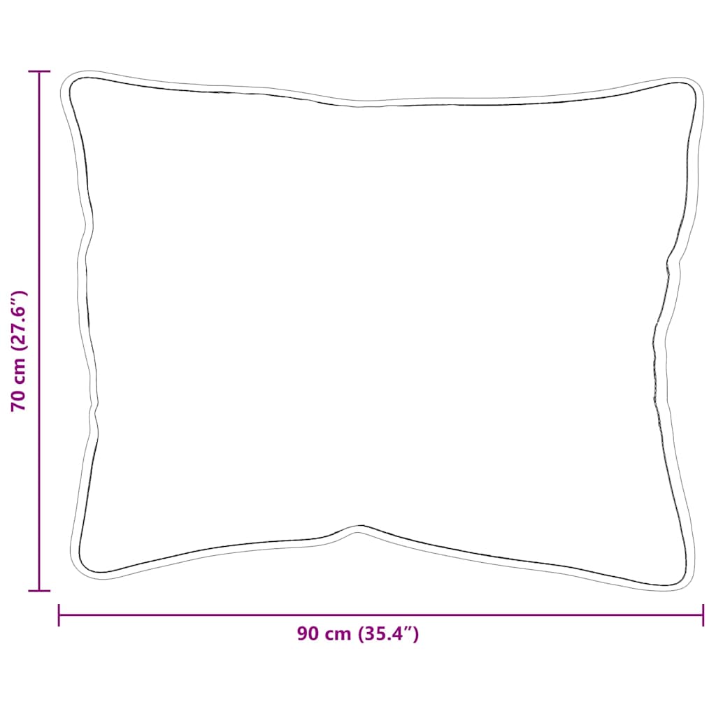 vidaXL Poduszka z poduszką 2 pcs Biały 61 x 41 x 20 cm Poliester