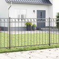 vidaXL Element ogrodzenia ASSEN Szary 170 x 130 cm Stal