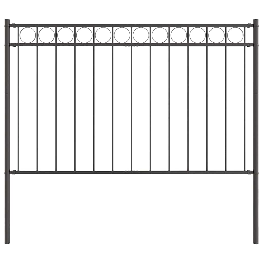 vidaXL Element ogrodzenia ASSEN Szary 170 x 130 cm Stal