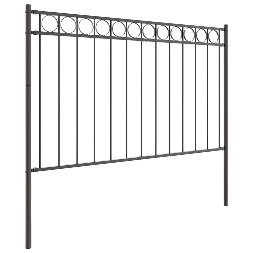 vidaXL Element ogrodzenia ASSEN Szary 170 x 130 cm Stal