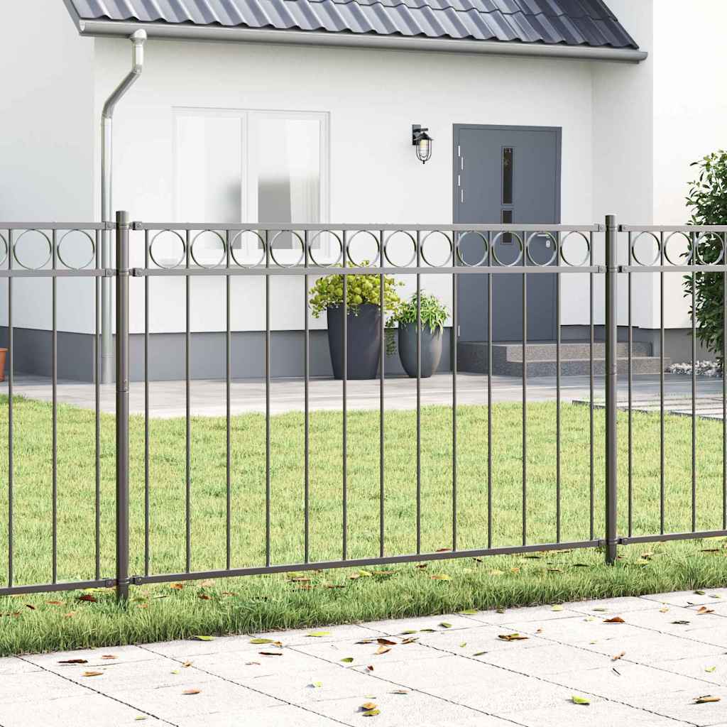 vidaXL Element ogrodzenia ASSEN Szary 170 x 150 cm Stal