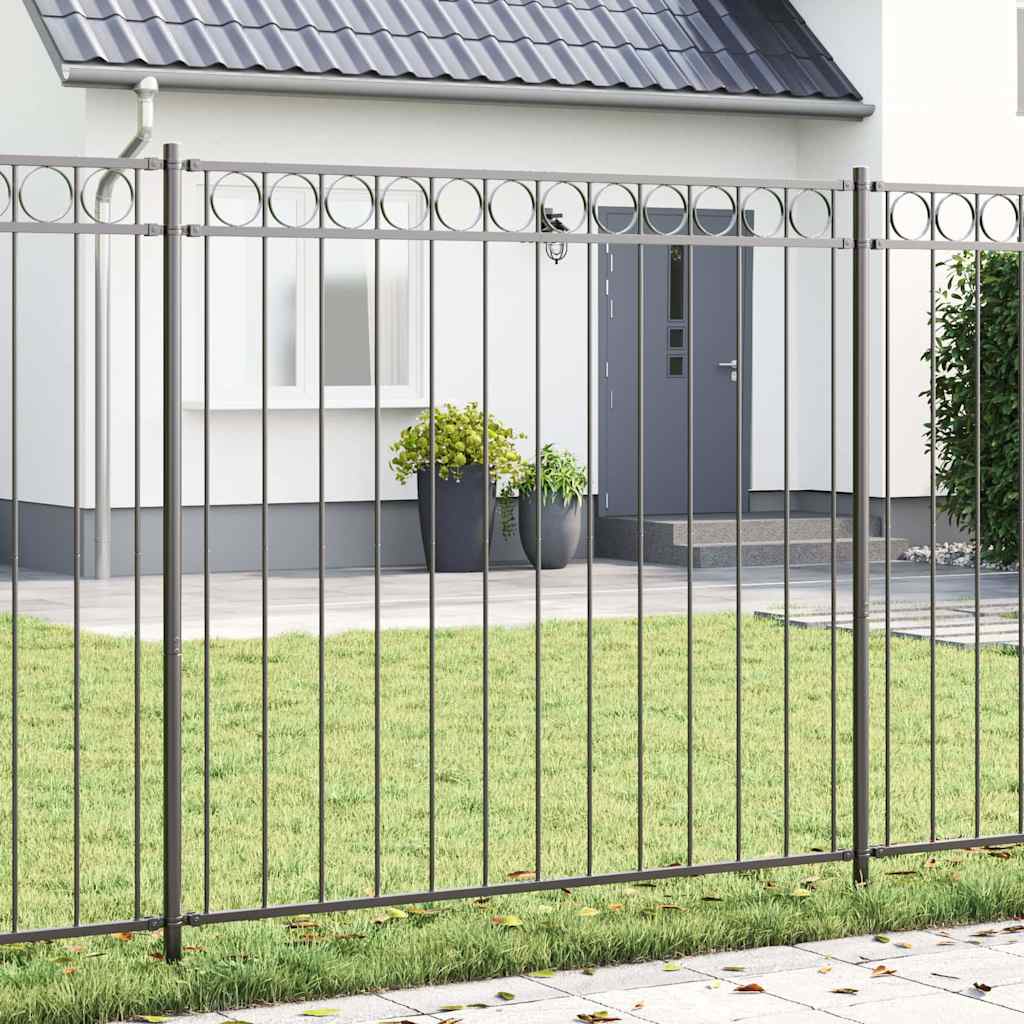 vidaXL Element ogrodzenia ASSEN Szary 170 x 170 cm Stal