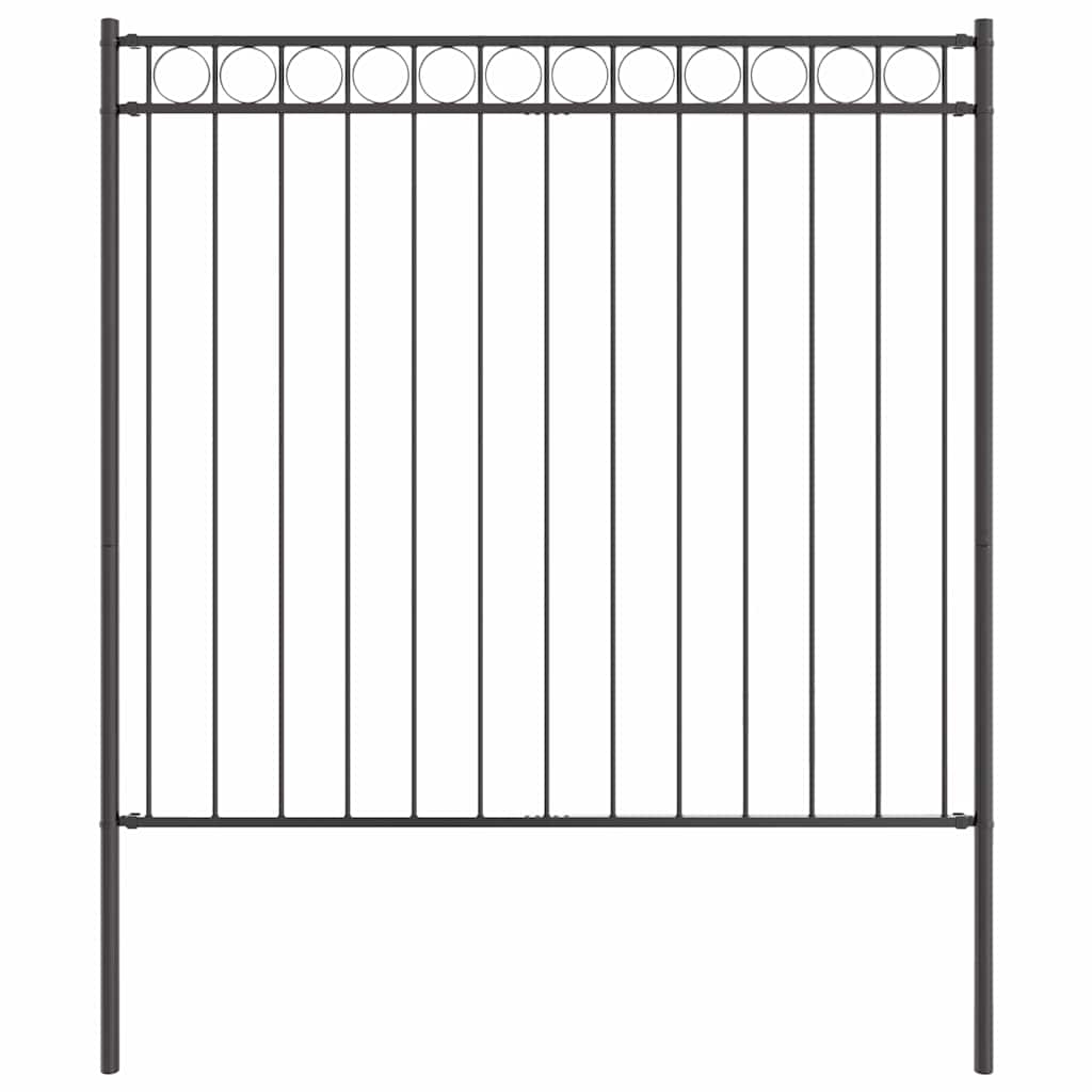 vidaXL Element ogrodzenia ASSEN Szary 170 x 170 cm Stal