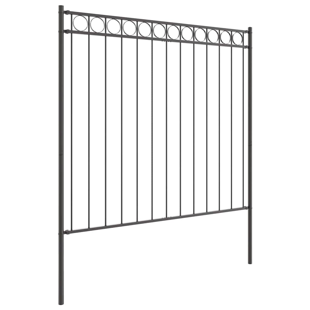 vidaXL Element ogrodzenia ASSEN Szary 170 x 170 cm Stal