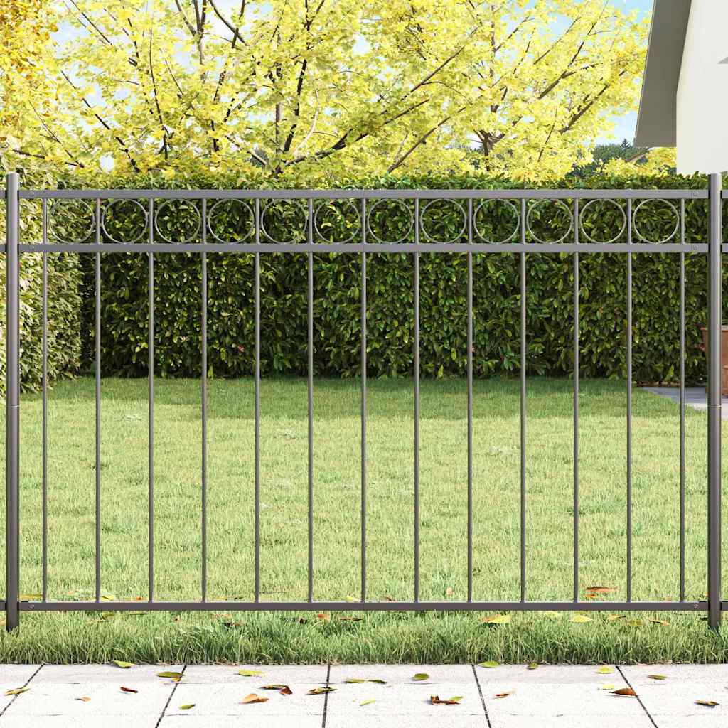 vidaXL Element ogrodzenia ASSEN Szary 170 x 80 cm Stal