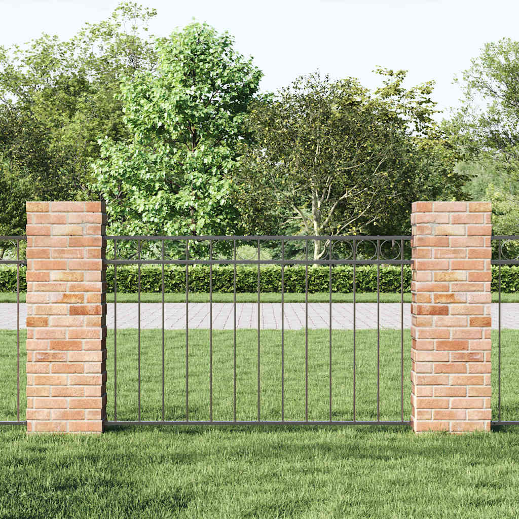 vidaXL Element ogrodzenia ASSEN Szary 170 x 80 cm Stal