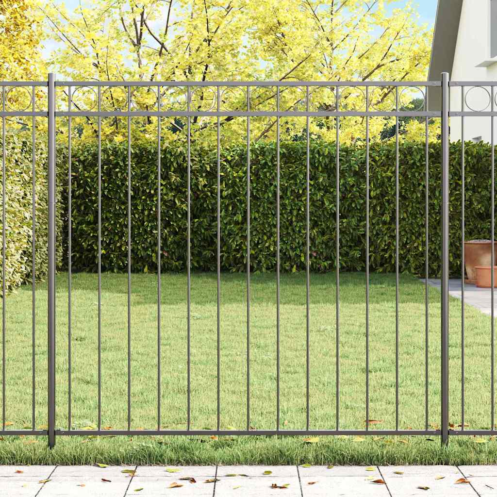 vidaXL Element ogrodzenia ASSEN Szary 170 x 150 cm Stal