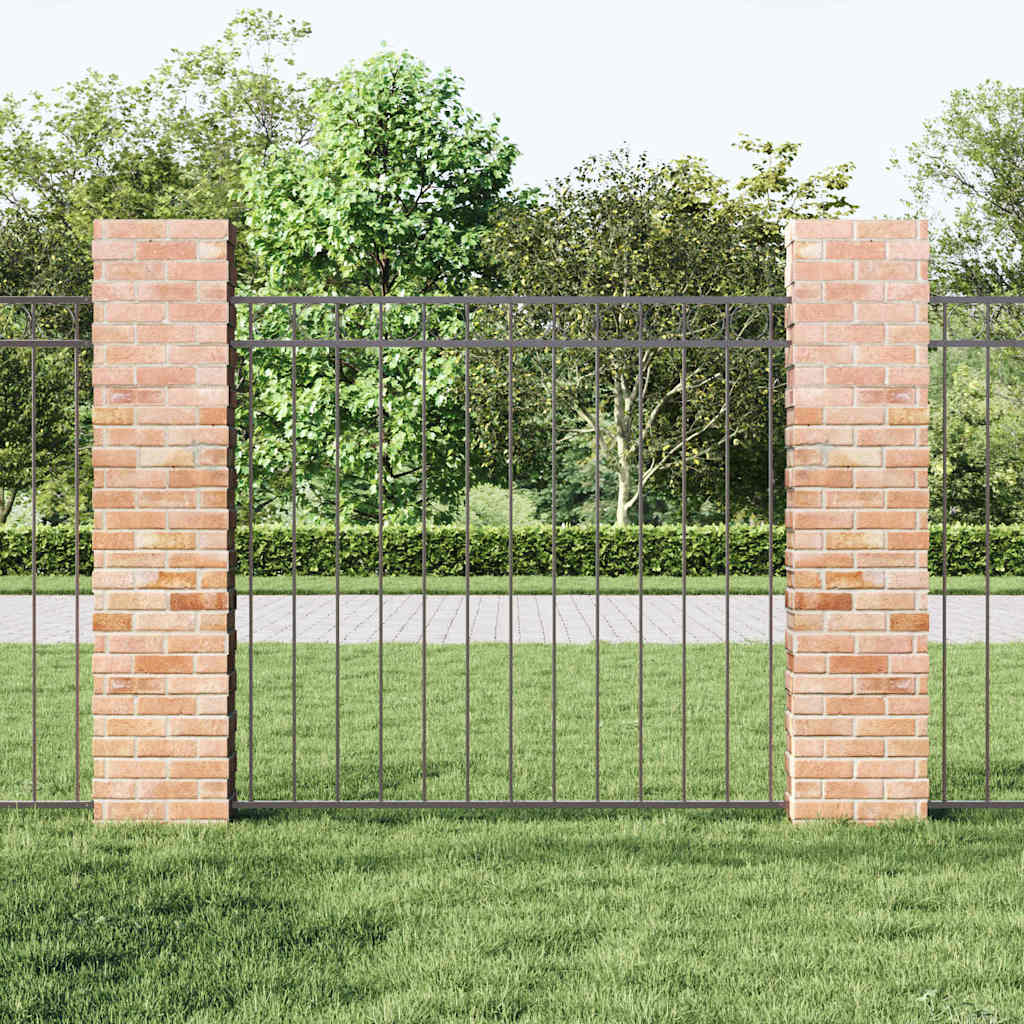 vidaXL Element ogrodzenia ASSEN Szary 170 x 150 cm Stal