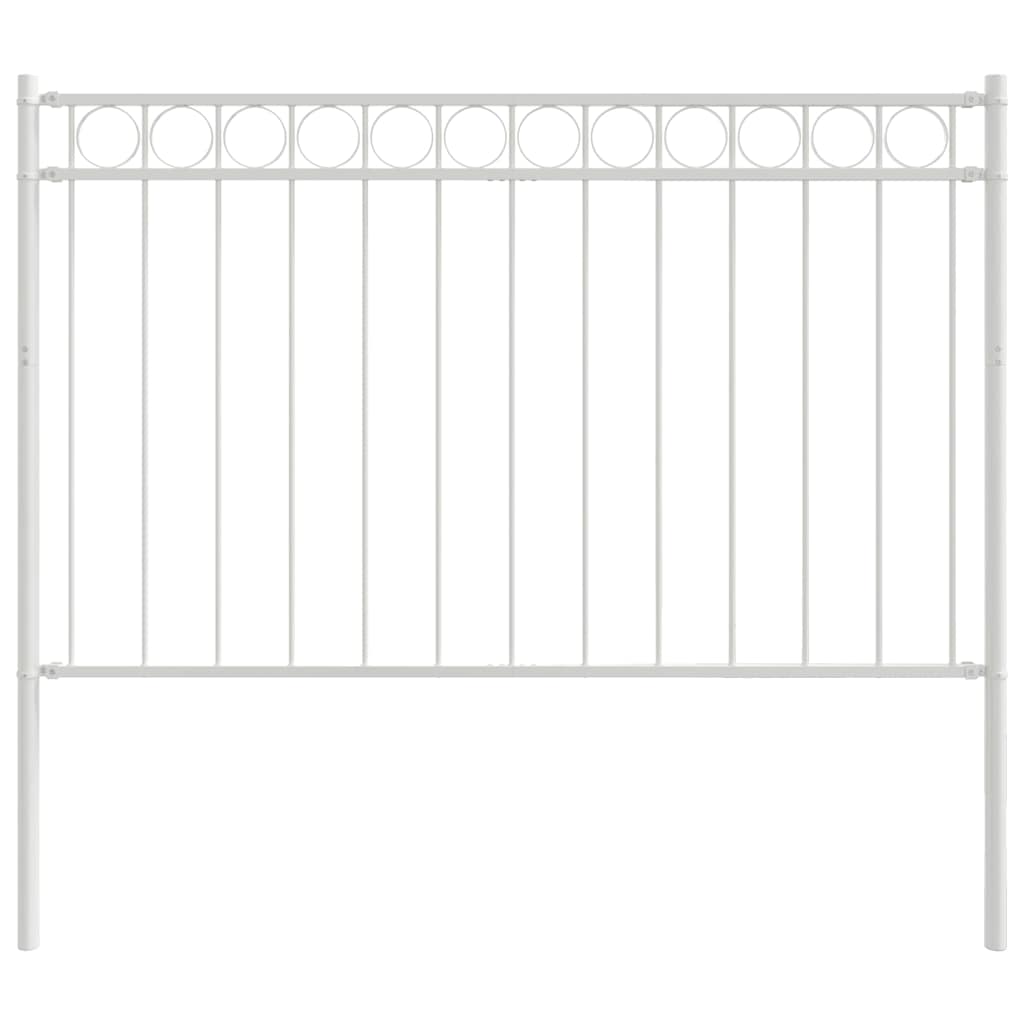 vidaXL Element ogrodzenia ASSEN Biały 170 x 150 cm Stal