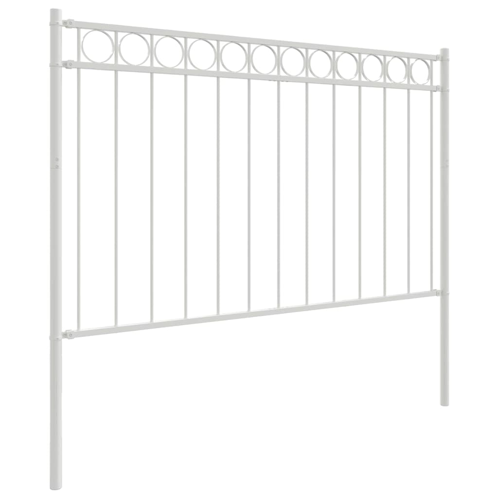 vidaXL Element ogrodzenia ASSEN Biały 170 x 150 cm Stal