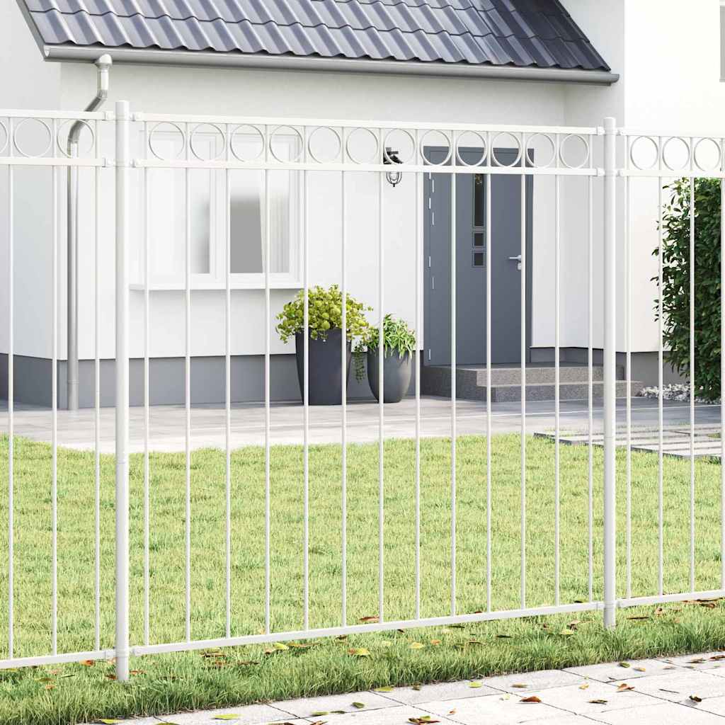 vidaXL Element ogrodzenia ASSEN Biały 170 x 170 cm Stal