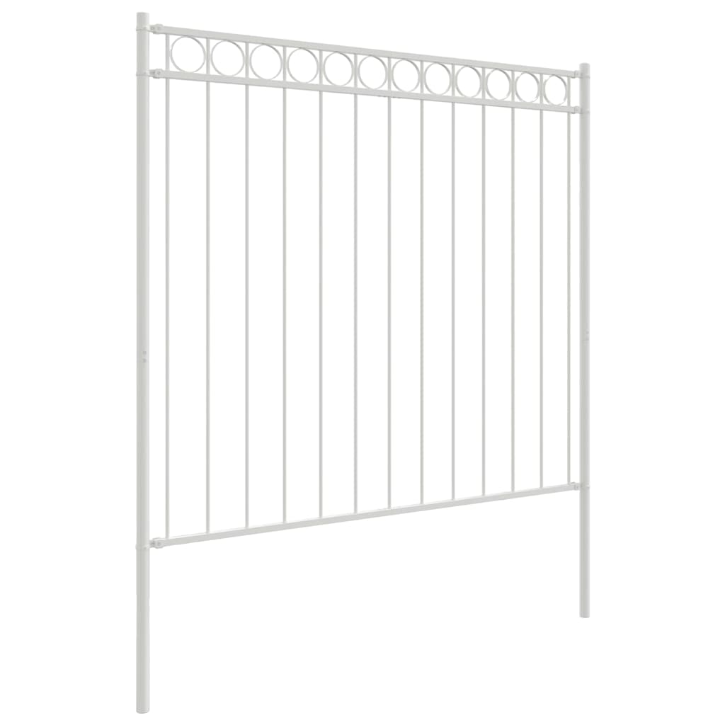 vidaXL Element ogrodzenia ASSEN Biały 170 x 200 cm Stal