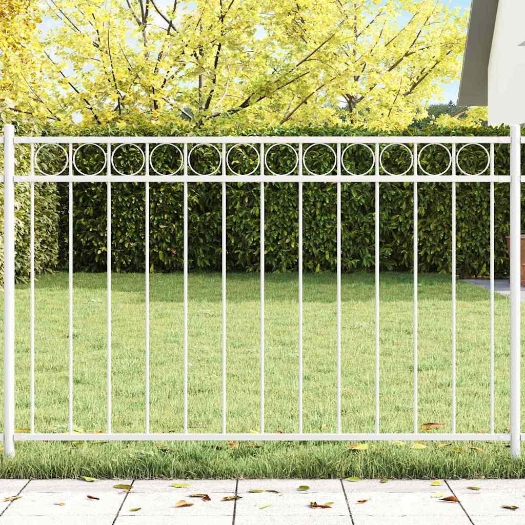vidaXL Element ogrodzenia ASSEN Biały 170 x 80 cm Stal