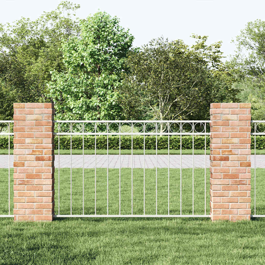 vidaXL Element ogrodzenia ASSEN Biały 170 x 80 cm Stal