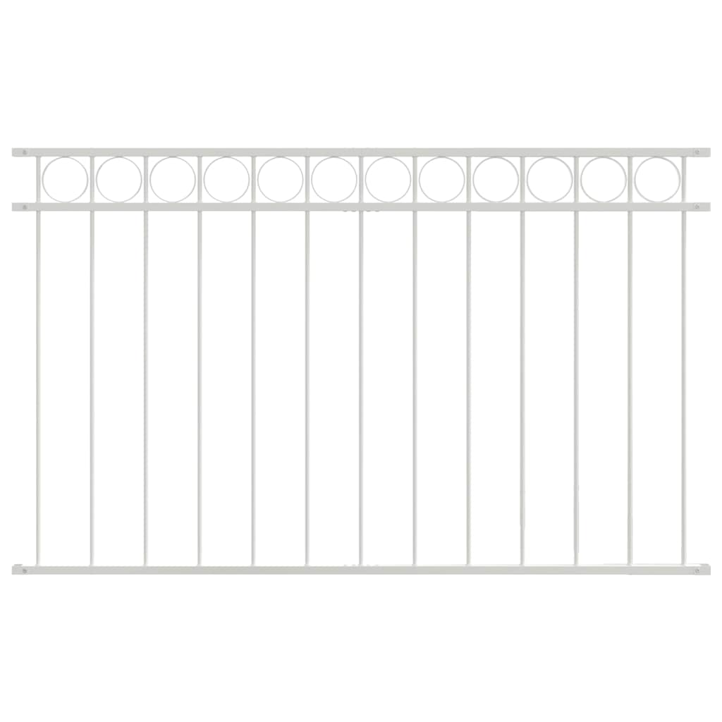 vidaXL Element ogrodzenia ASSEN Biały 170 x 80 cm Stal