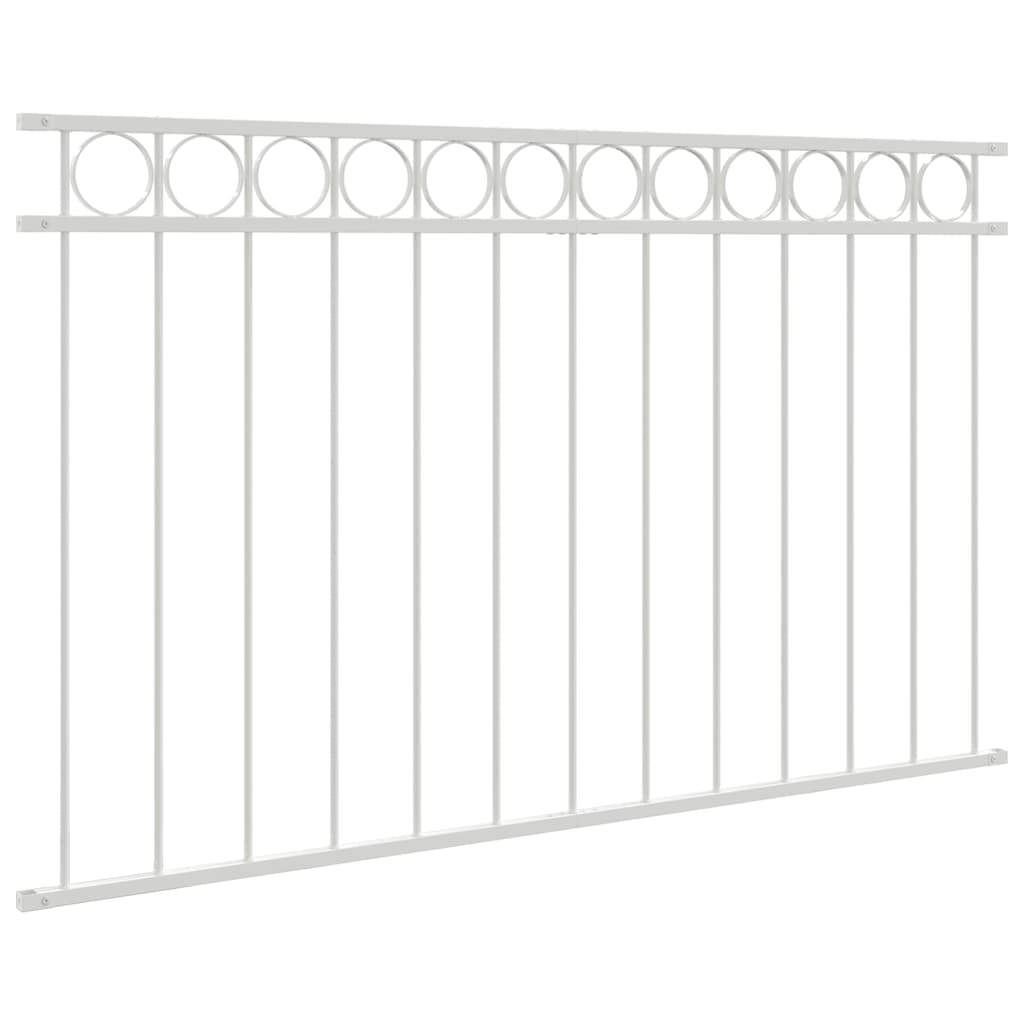 vidaXL Element ogrodzenia ASSEN Biały 170 x 80 cm Stal