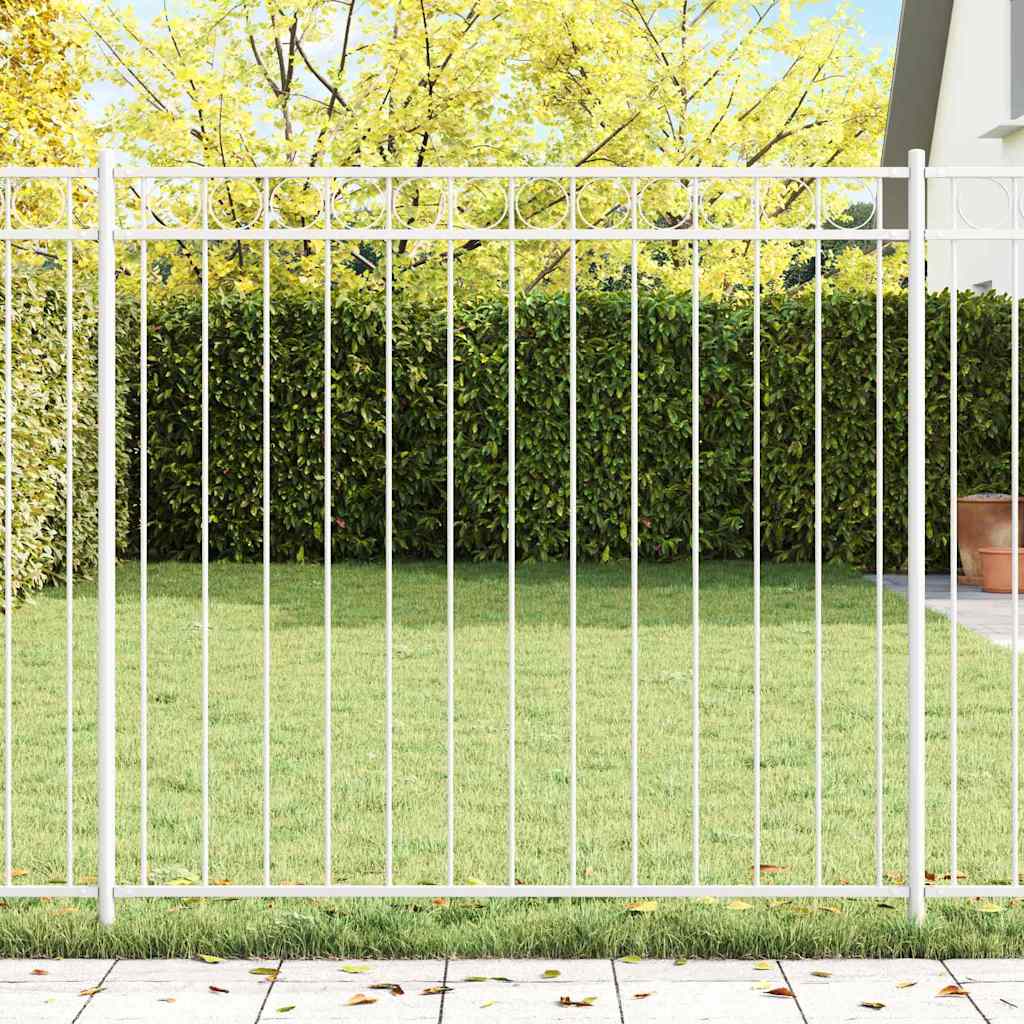 vidaXL Element ogrodzenia ASSEN Biały 170 x 150 cm Stal