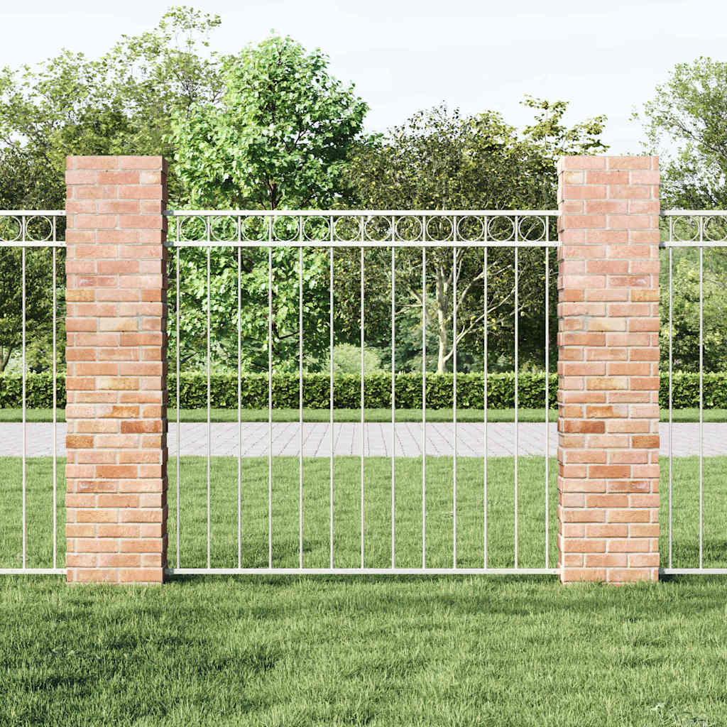 vidaXL Element ogrodzenia ASSEN Biały 170 x 150 cm Stal