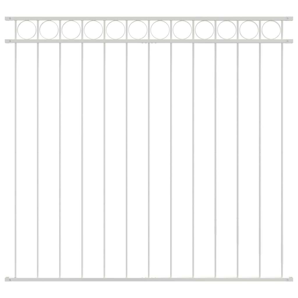 vidaXL Element ogrodzenia ASSEN Biały 170 x 150 cm Stal
