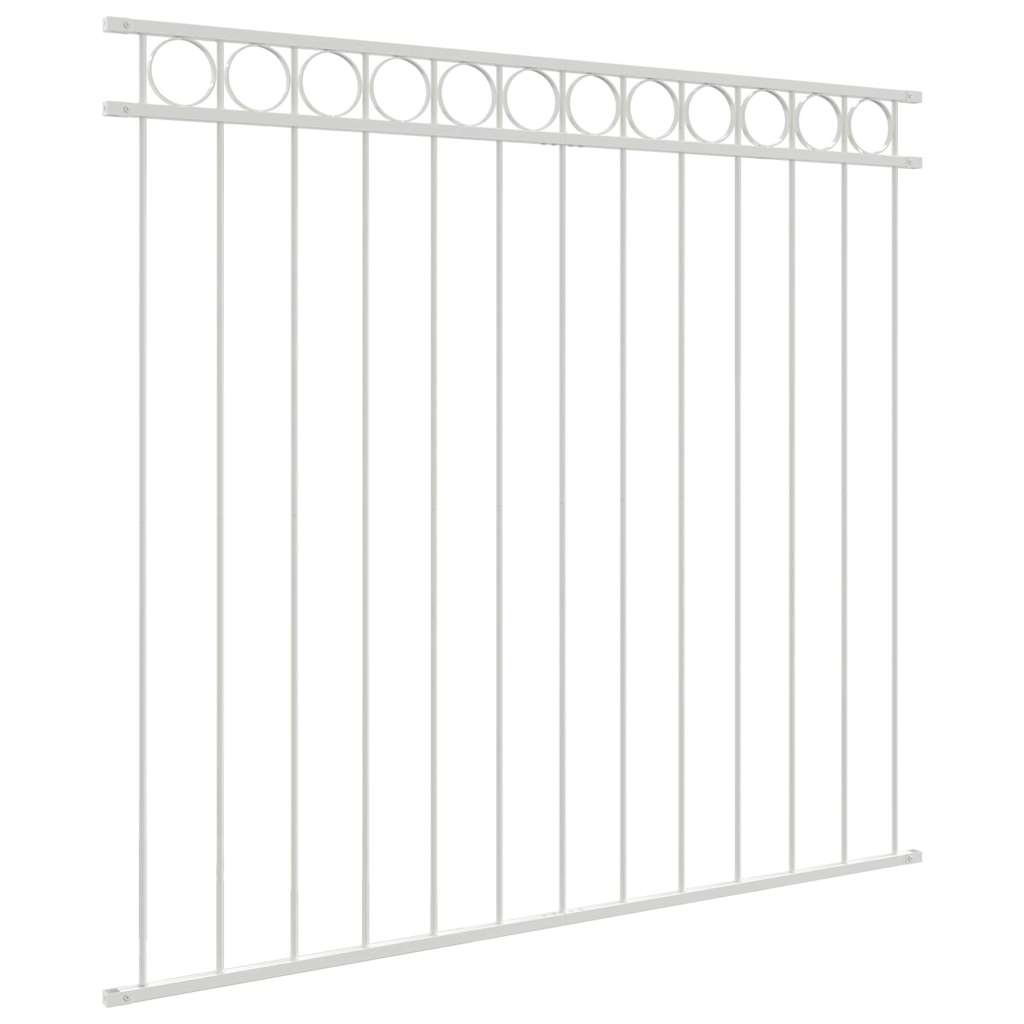 vidaXL Element ogrodzenia ASSEN Biały 170 x 150 cm Stal