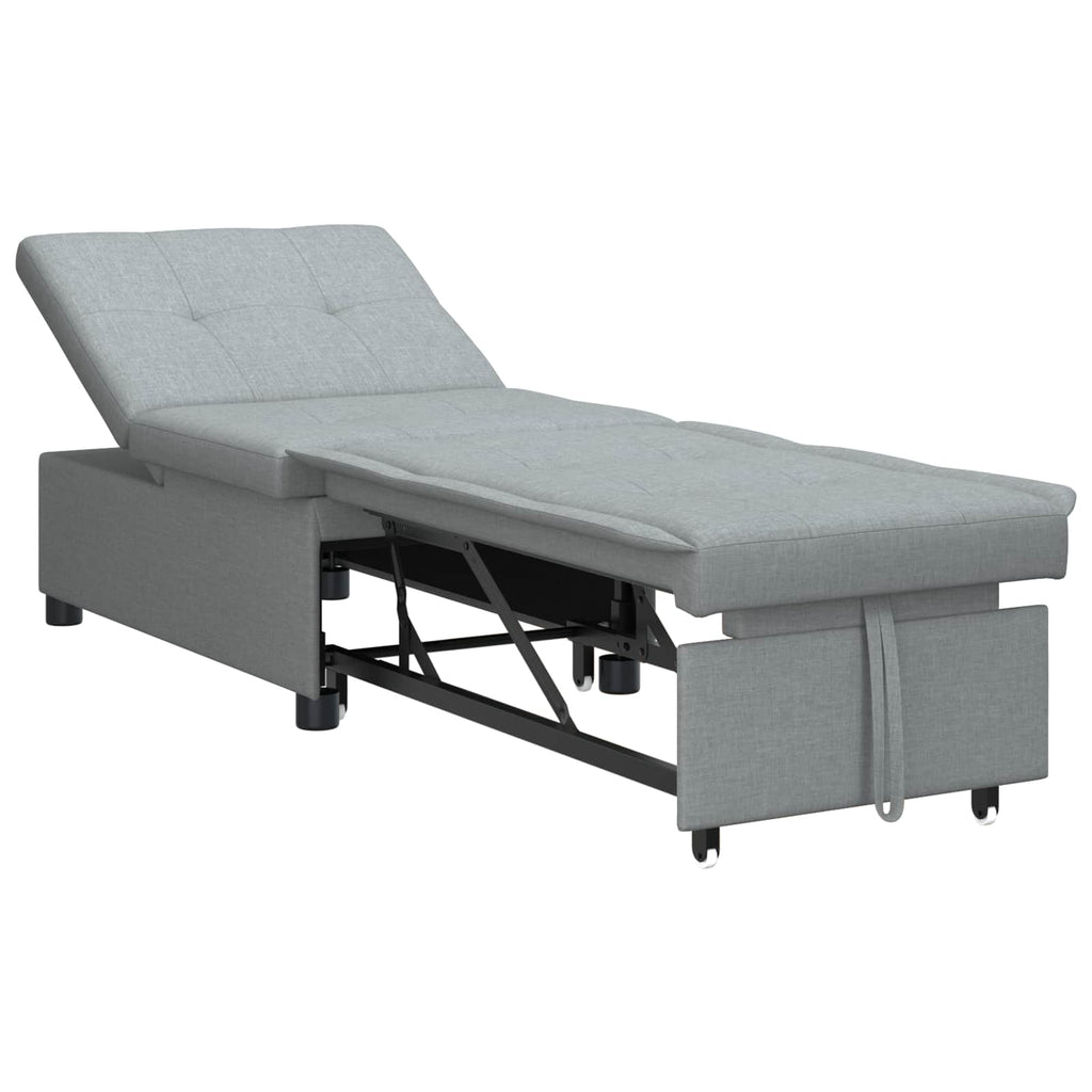 vidaXL Rozkładana sofa Jasnoszary 194 x 50 x 82 cm tkanina