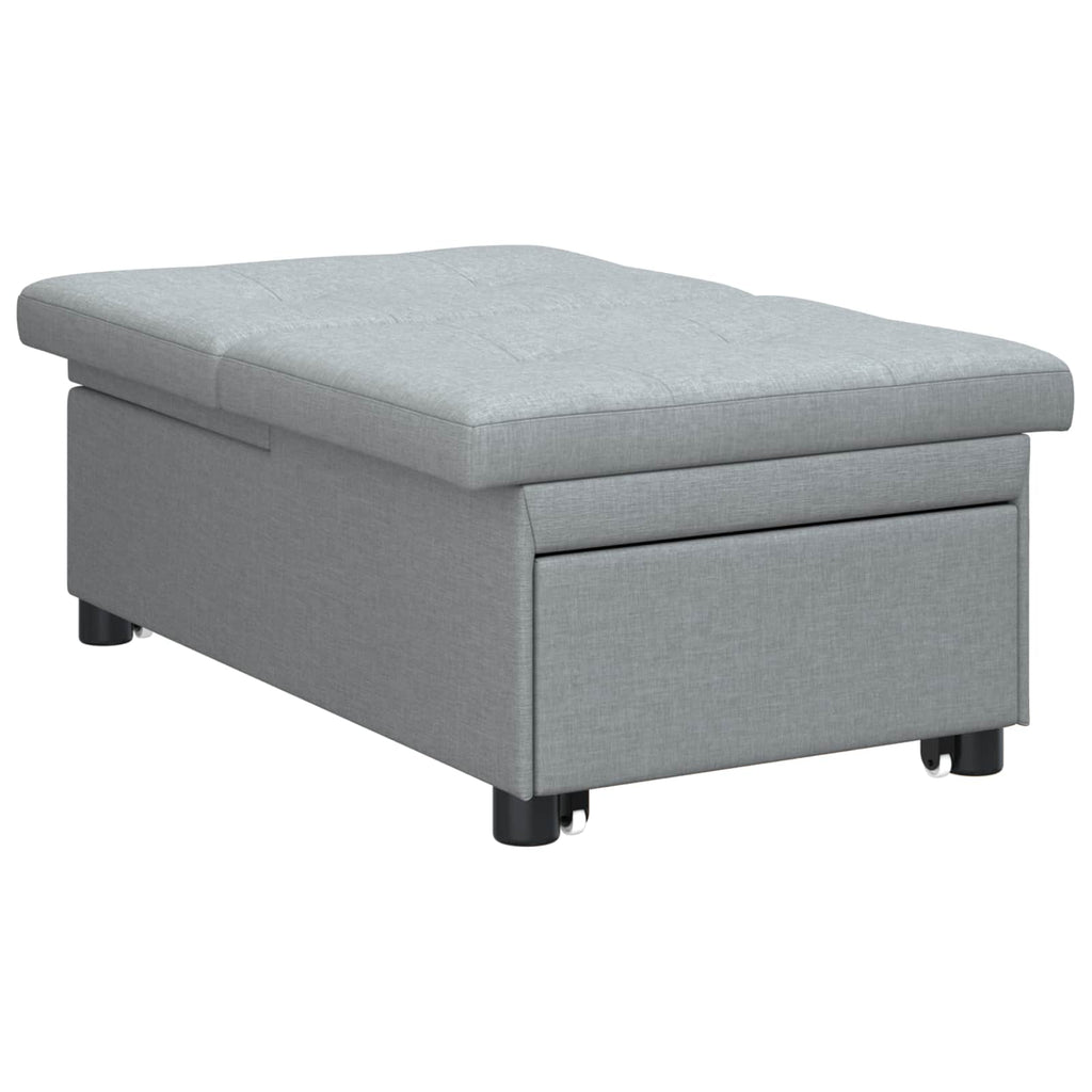 vidaXL Rozkładana sofa Jasnoszary 194 x 50 x 82 cm tkanina