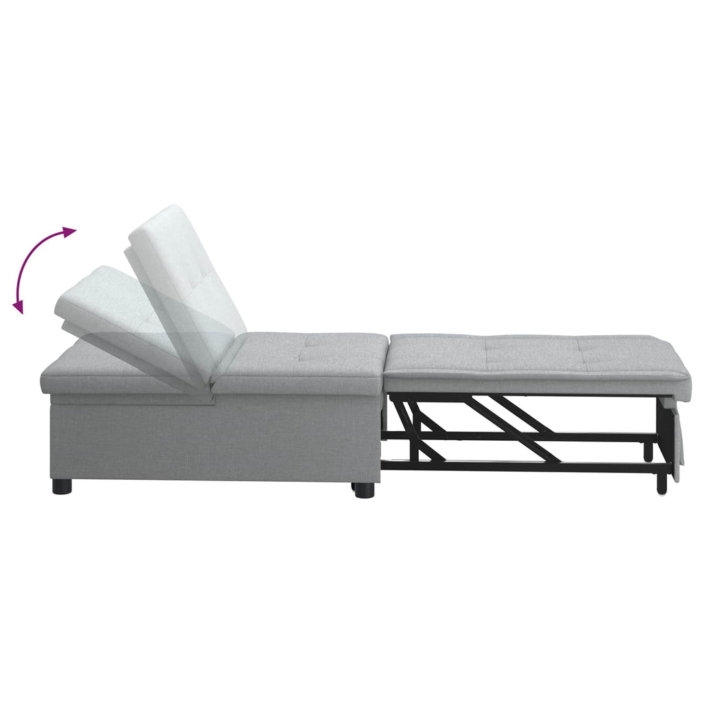vidaXL Rozkładana sofa Jasnoszary 194 x 50 x 82 cm tkanina