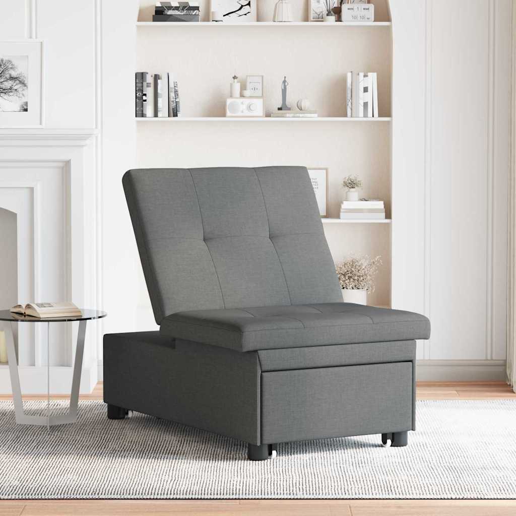 vidaXL Rozkładana sofa Ciemnoszary 194 x 50 x 82 cm tkanina