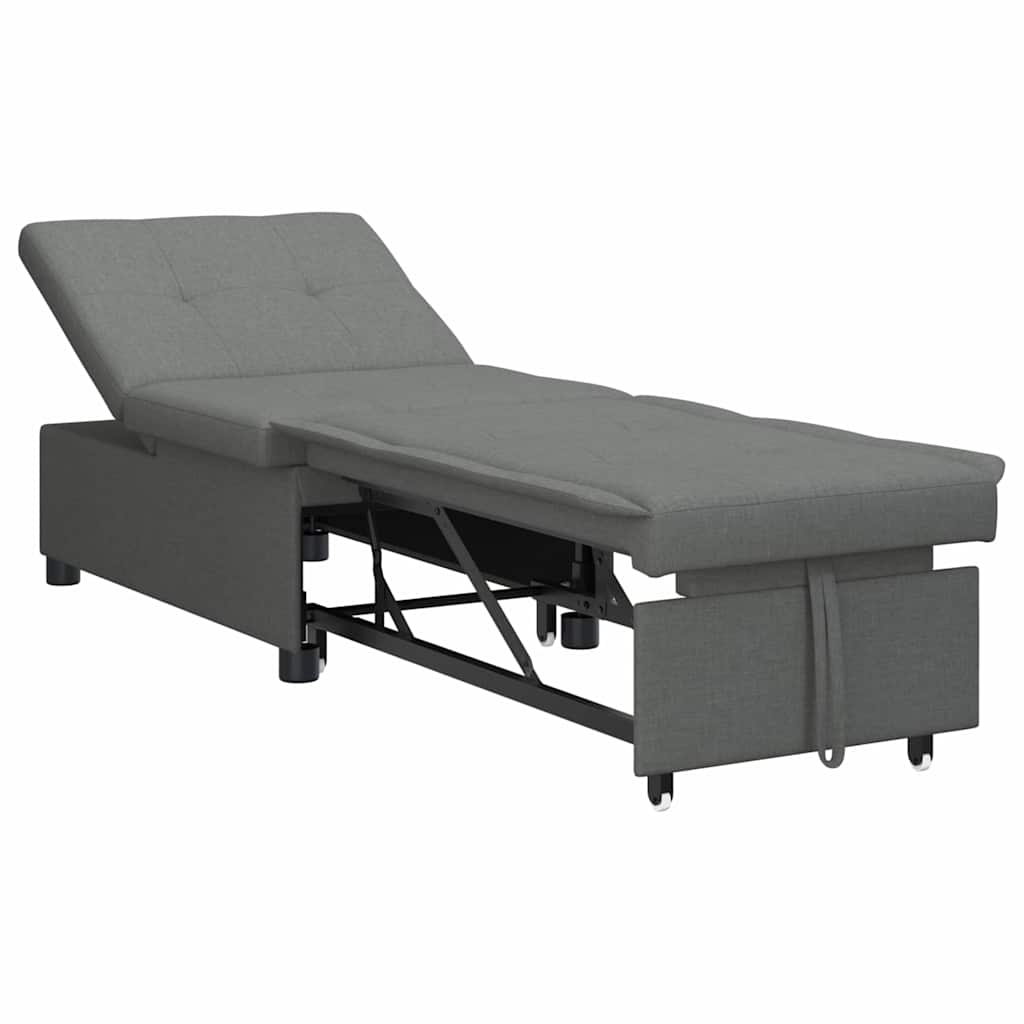 vidaXL Rozkładana sofa Ciemnoszary 194 x 50 x 82 cm tkanina