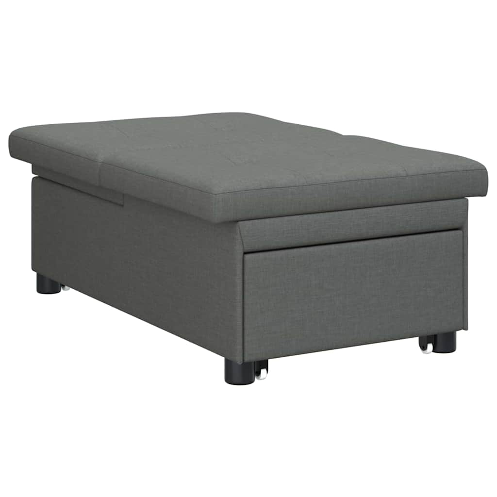 vidaXL Rozkładana sofa Ciemnoszary 194 x 50 x 82 cm tkanina