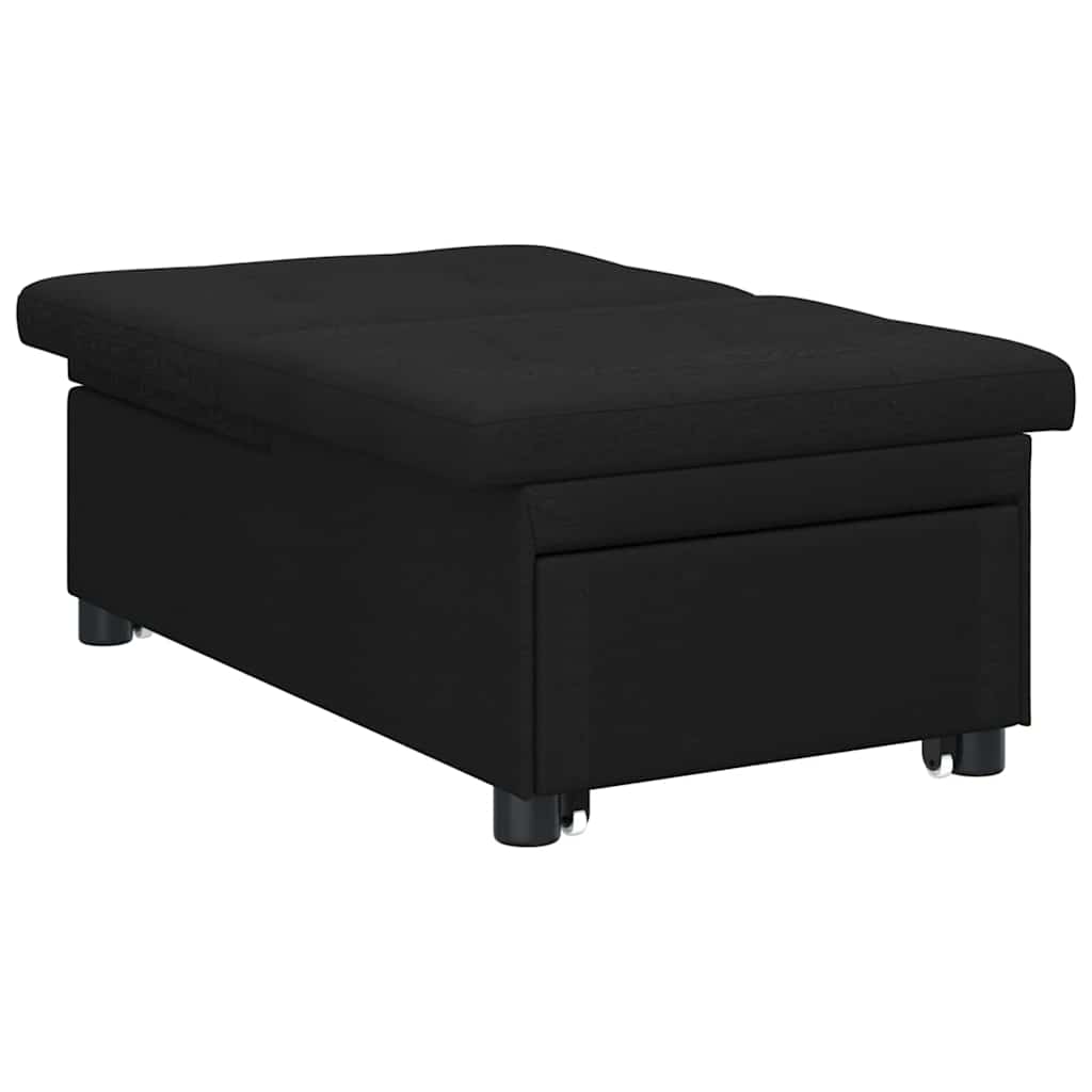 vidaXL Rozkładana sofa Czarny 194 x 50 x 82 cm tkanina