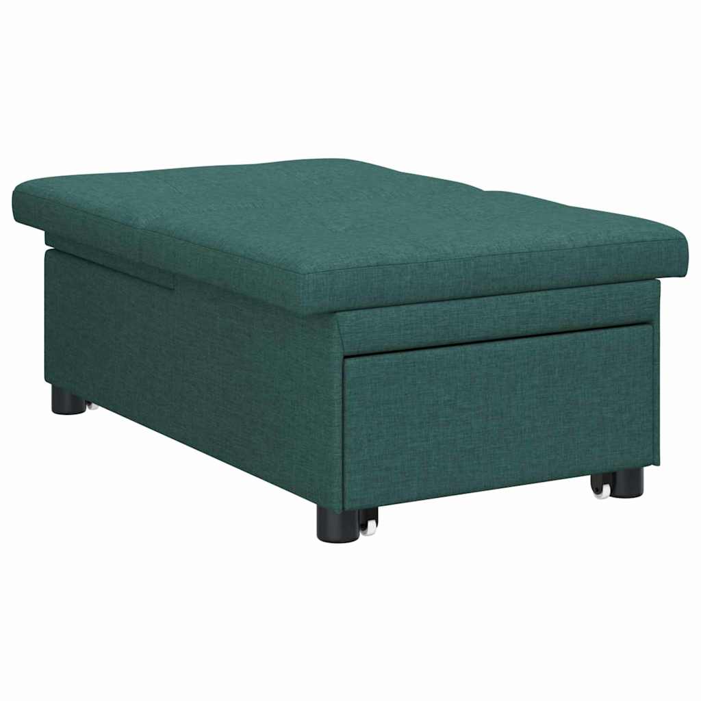 vidaXL Rozkładana sofa Ciemna zieleń 194 x 50 x 82 cm tkanina
