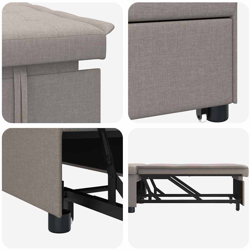 vidaXL Rozkładana sofa Ciemnoszary 194 x 50 x 82 cm tkanina