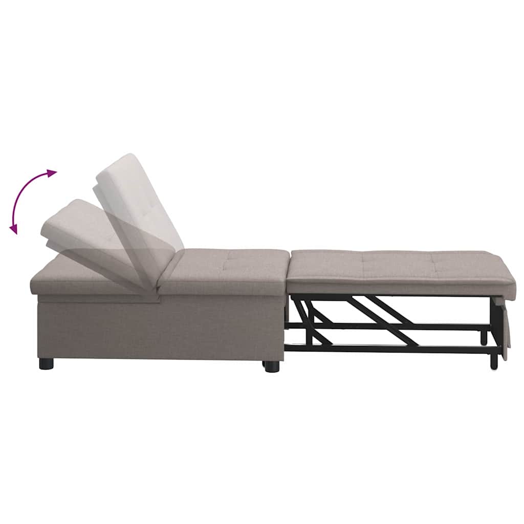 vidaXL Rozkładana sofa Ciemnoszary 194 x 50 x 82 cm tkanina