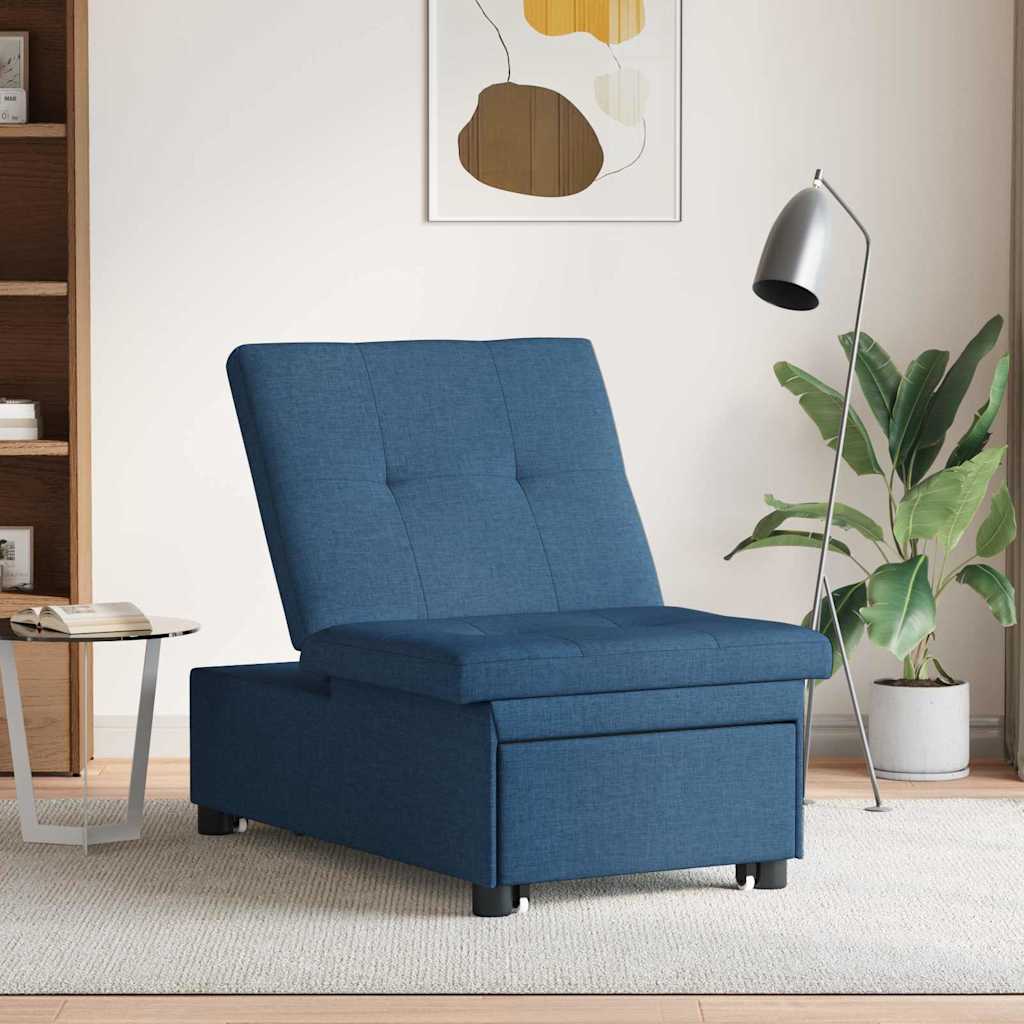 vidaXL Rozkładana sofa Niebieski 194 x 50 x 82 cm tkanina