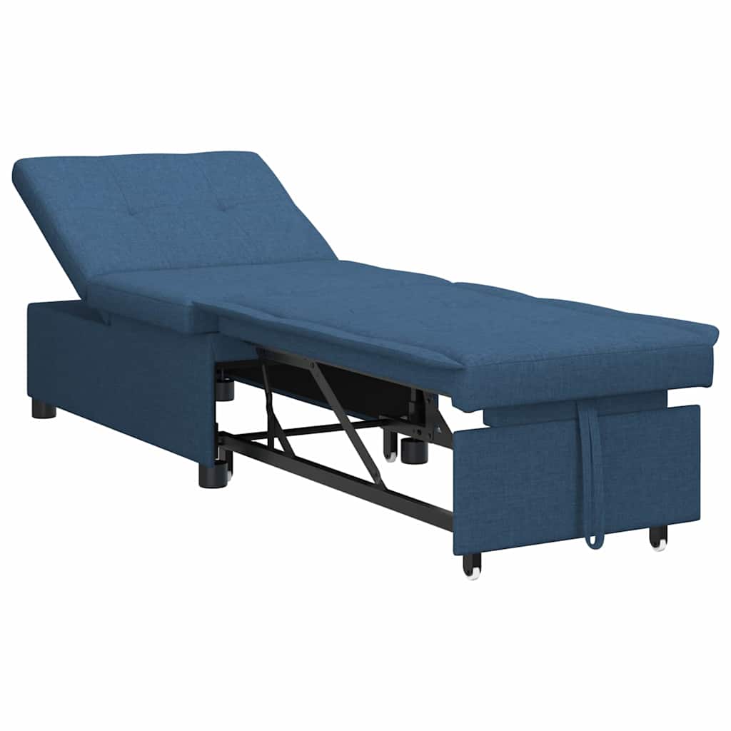 vidaXL Rozkładana sofa Niebieski 194 x 50 x 82 cm tkanina