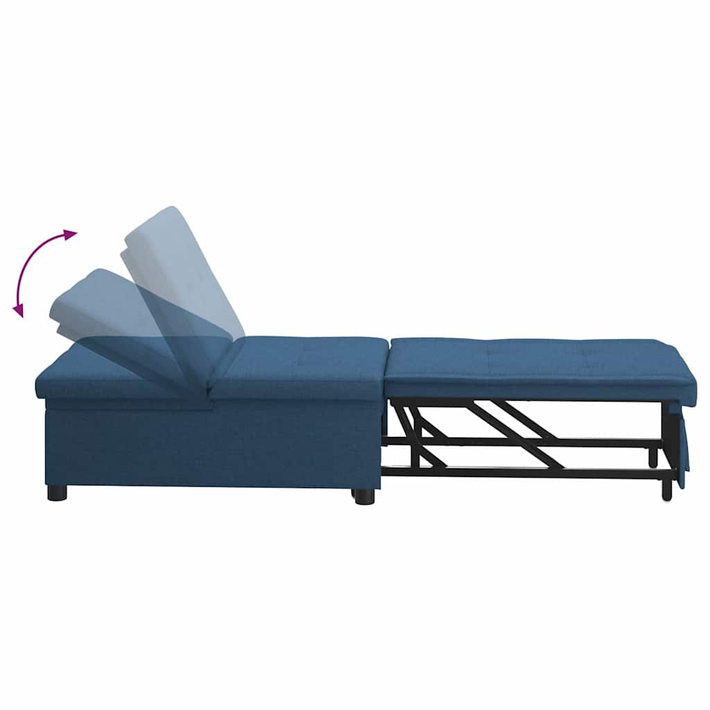 vidaXL Rozkładana sofa Niebieski 194 x 50 x 82 cm tkanina