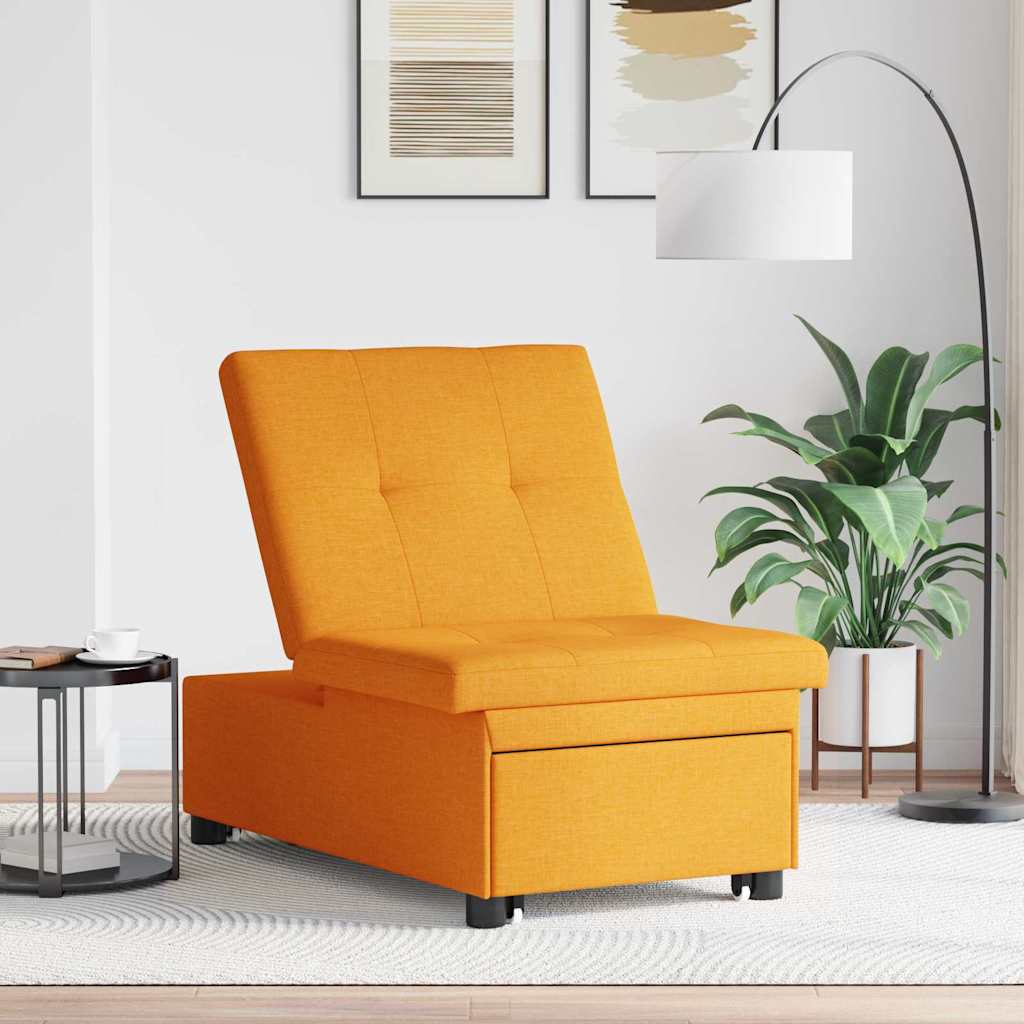 vidaXL Rozkładana sofa Ciemny Żółty 194 x 50 x 82 cm tkanina