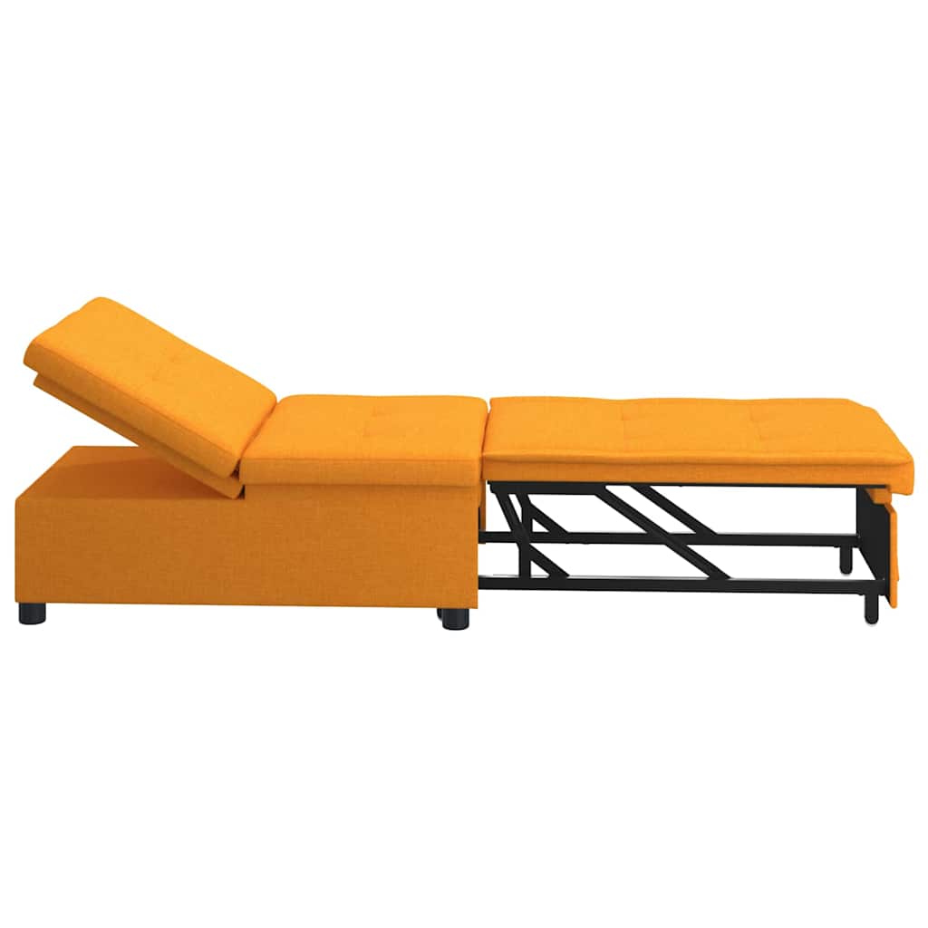 vidaXL Rozkładana sofa Ciemny Żółty 194 x 50 x 82 cm tkanina