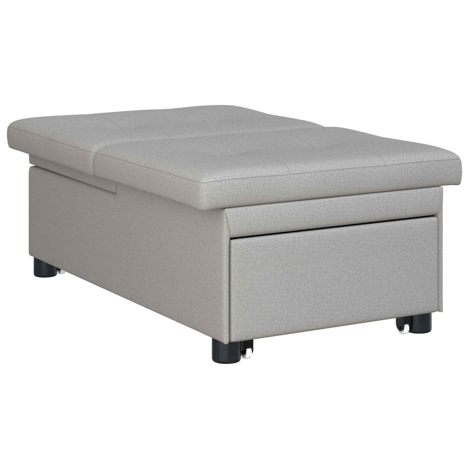 vidaXL Rozkładana sofa Szary 194 x 50 x 82 cm tkanina