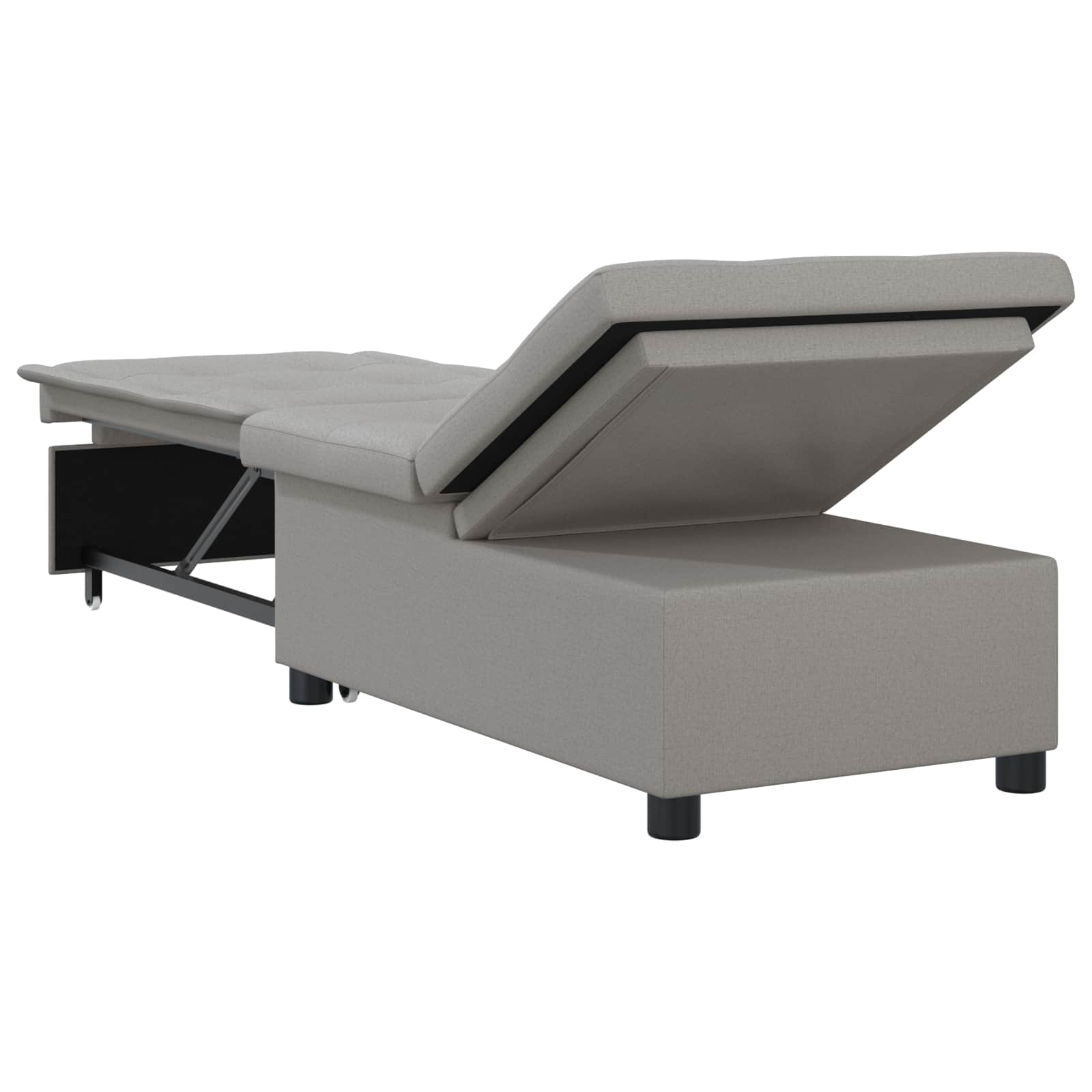 vidaXL Rozkładana sofa Szary 194 x 50 x 82 cm tkanina