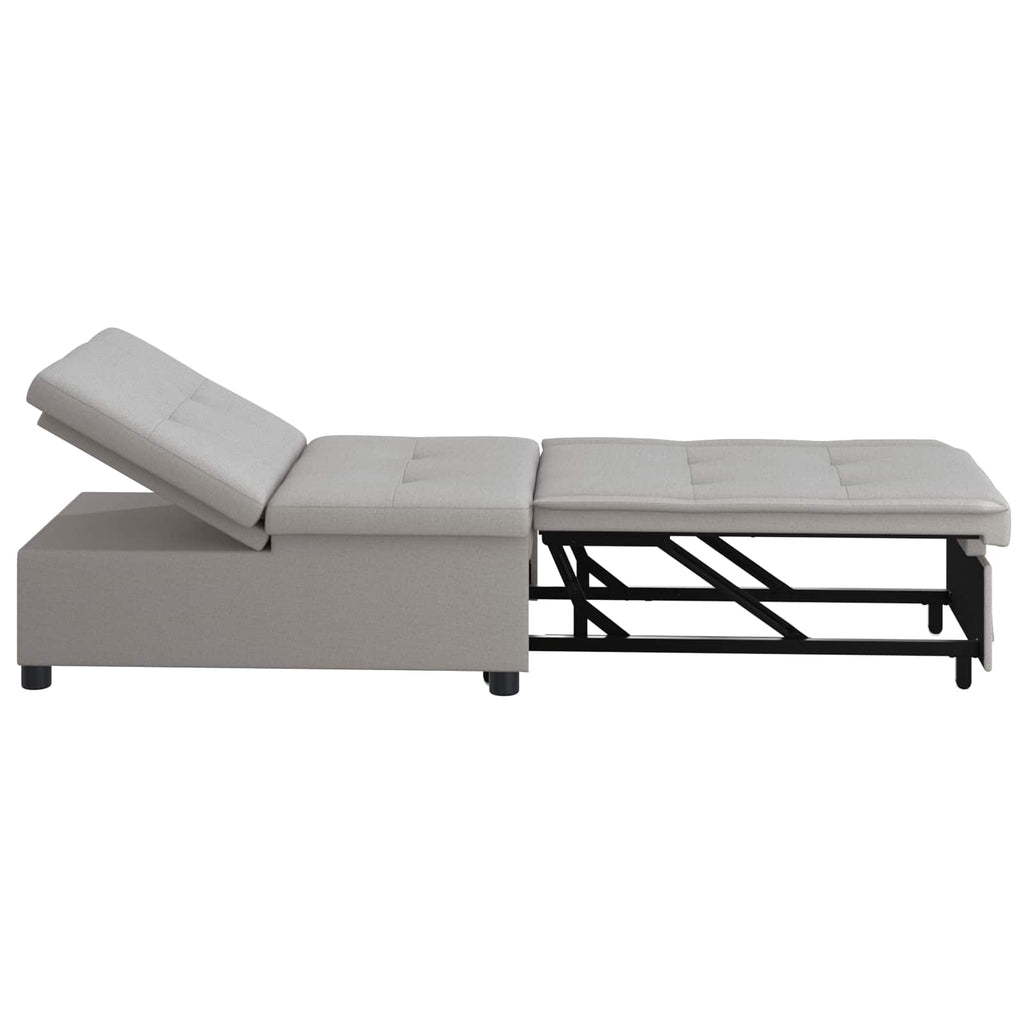 vidaXL Rozkładana sofa Szary 194 x 50 x 82 cm tkanina