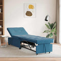 vidaXL Sofa Bed Niebieski 194 x 67 x 82 cm Aksamit