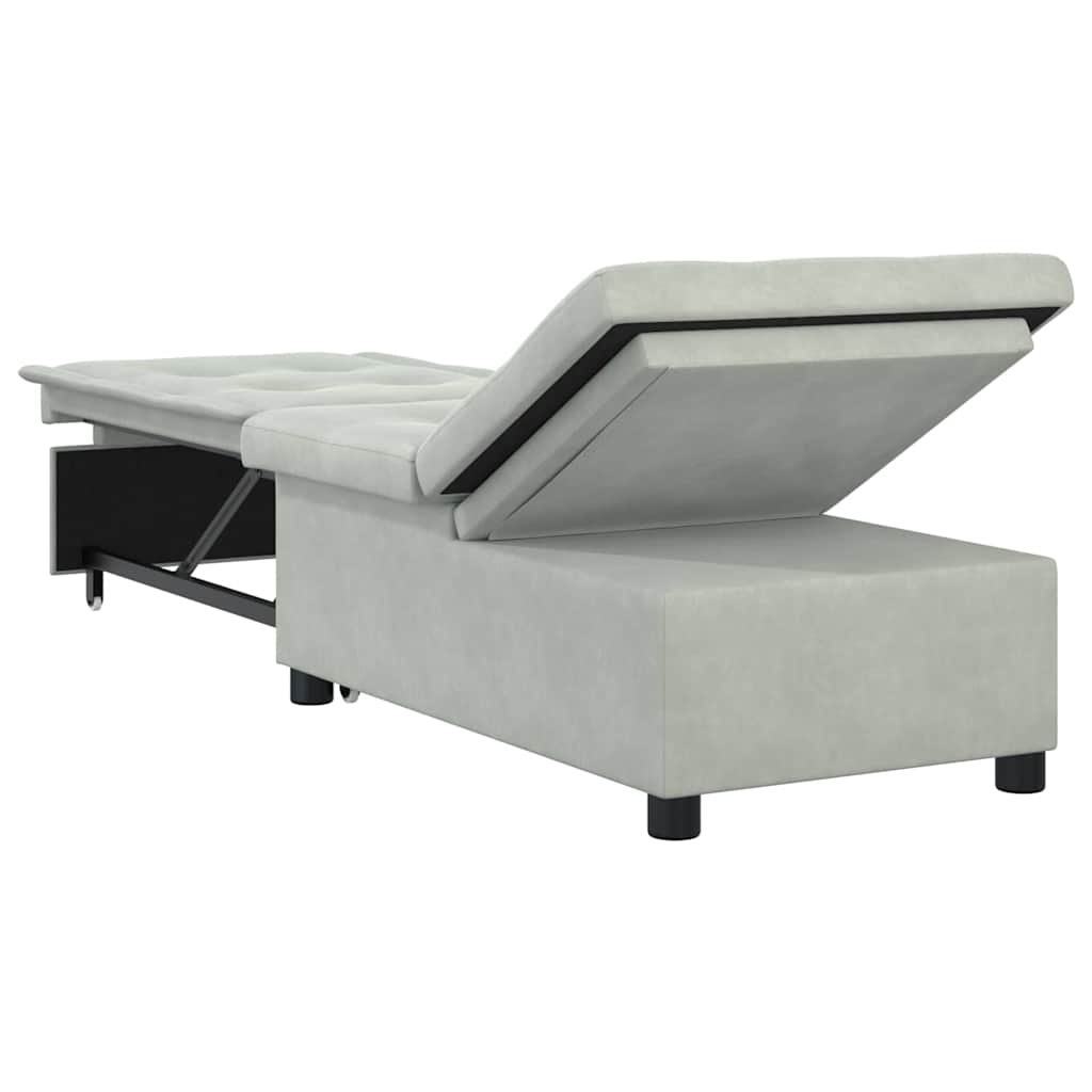 vidaXL Sofa Bed Jasnoszary 194 x 67 x 82 cm Aksamit